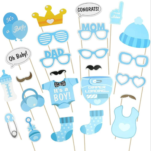 25 pcs boy girl boy or girl day photo props
