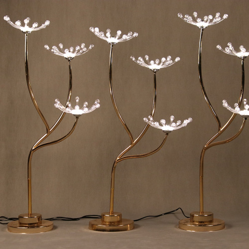 Iron Wedding Props Golden Branches and Jade Leaves Road Lead Wedding Ornaments Welcome Area Luminous Decoration 