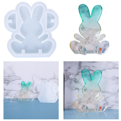 Elation Epoxy Mold Christmas Rabbit Decoration Silicone Mold Amazon Hot Sale Candle Handmade Soap