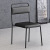 Modern Minimalist Wrought Iron Home Dining Chair Living Room Fashion Leather Leisure Stool Restaurant Restaurant Square Chair