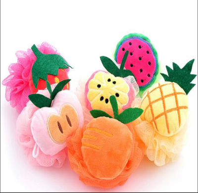 Children's Bath Sponge New Cute Fruit Mesh Sponge