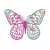 Purple Butterfly 3D Hollow Faux-Metallic Butterfly Wall Decoration Home Living Room Three-Dimensional Butterfly Decoration Stickers