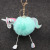 New Golden Unicorn Fur Ball Keychain Plush Cartoon Pony Bag Cute Lady Car Accessories Ornaments