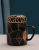 Creative Business Office Black and White Ceramic Cup Gift Mirror Cup Nordic Geometric Simple Mug Custom Logo