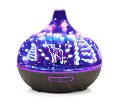 Colorful Deer Aromatherapy Night Light 400ml Aromatherapy Humidifier 3D Glass Household Ultrasonic Essential Oil Ultrasonic Aroma Diffuser