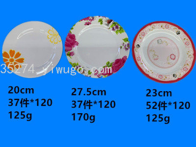 Melamine Tableware Melamine Dish Plate Dish Deep Plates Melamine Decals Plate Running in Rivers and Lakes Stall Hot Sale