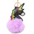 Black Unicorn Fur Ball Keychain Pu Unicorn Plush Bag Women's Ornaments Cute Car Accessories