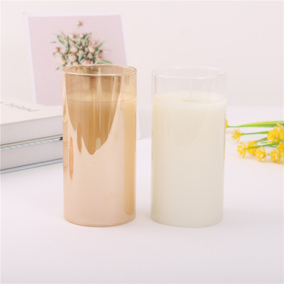 LED Electronic Candle Light Glass Swing Shaking Smokeless Candles Birthday Courtship Confession Candle Decoration