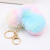 Colored Loving Heart Cute Fur Ball Bag Pendant Keychain Colorful Simulation Mao Peach Heart Lady Car Key Ring