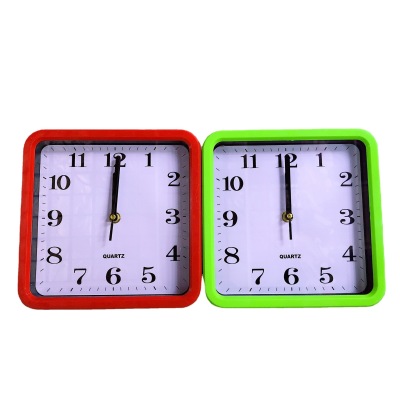 Foreign Trade Square Simple Wall Clock 8-Inch Large Word Clear Living Room Quartz Clock 21cm