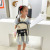 Children's Bag Fashion Cartoon Doll Rabbit Pendant Trend Checked Backpack Cute Kindergarten Backpack