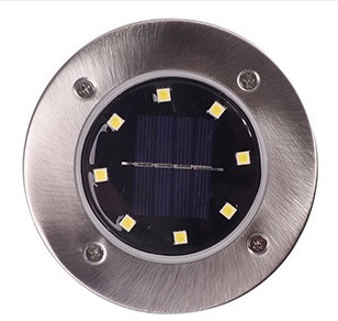 Ningbo Factory Direct Supply Led Solar Stainless Steel Underground Lamp Outdoor Plug-in Garden Lawn Lamp