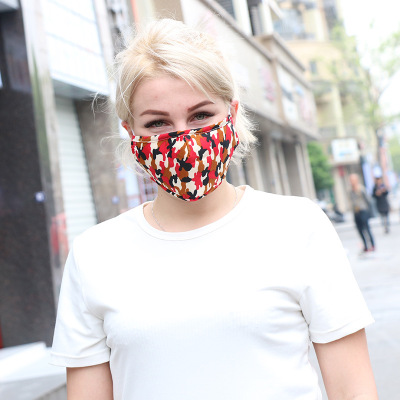 Adult Women's Camouflage Printing Fashion Mask Wholesale 2021 Autumn and Winter Anti-Haze Mask Manufacturers Custom