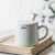 INS Nordic Style Cup Simple Breakfast Coffee Ceramic Cup with Cover Spoon Office Men's Mug Female Tea Cup