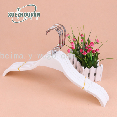 Factory Direct Sales Women's Plastic Plywood Hangers Clothing Store Home Non-Slip Seamless Wet and Dry Dual-Use Space Saving