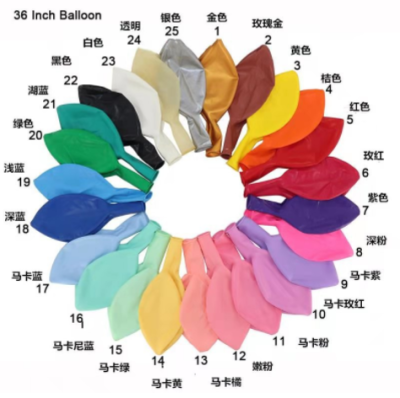 36-Inch Thickened Perfect Circle Balloon Large Rubber Balloons Wedding Celebration Decoration Balloon