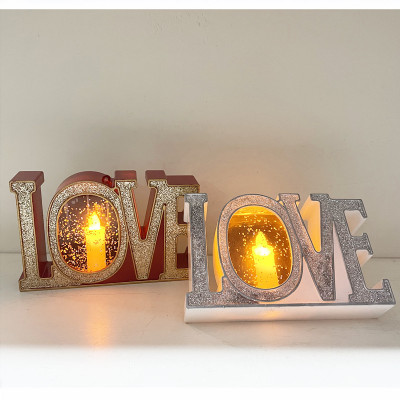 Water Injection Love Single Wax Lamp Home Living Room Bar Storm Lantern Decoration Crafts Scene Layout Lamp LED Luminous