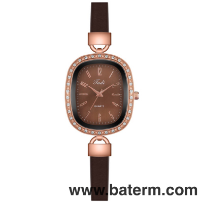 Internet Celebrity Fashion Personality and Creativity Women's Belt Watch Oval Retro Digital Temperament Women's Watch Simple Watch