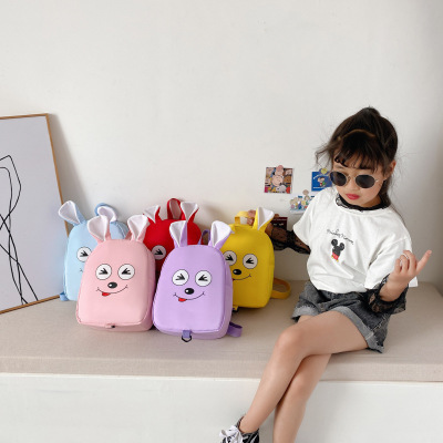 2021 New Children's Bags Cartoon Cute Animal Ears Ins Korean Kindergarten Backpack Foreign Trade Wholesale
