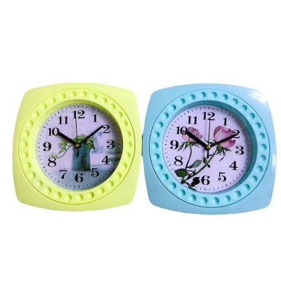 Foreign Trade Colored Series Square Quartz Wall Clock Can Be Printed Logo, Dear Brother, Simple and Cheap Clock 23cm