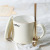 INS Nordic Style Cup Simple Breakfast Coffee Ceramic Cup with Cover Spoon Office Men's Mug Female Tea Cup