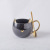 Creative Simple Gold Cat Shape Ceramic Cup Male and Female Students Couple Drinking Cups Office Coffee Cup Gift Cup