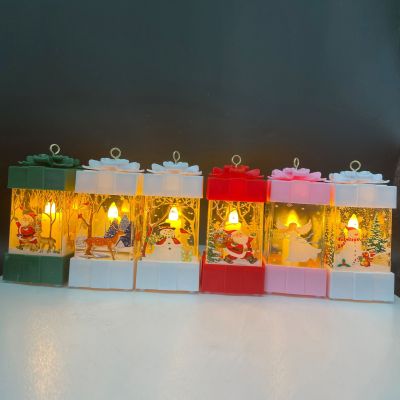 Christmas Picture Printing Led Luminous Gift Decoration Storm Lantern Home Display Window Counter Small Night Lamp Pattern Can Be Customized