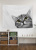 Cute Cat Background Fabric Bedroom Decoration Ins Wall Cloth and Dossal Cloth Room Decoration Website Red Layout Background Wall Tapestry