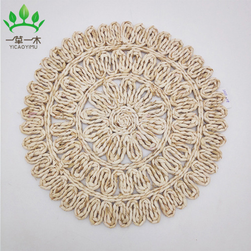 hand-woven corn leather placemat scald preventing met heat proof mat teacup mat coasters straw placemat western-style placemat placemat