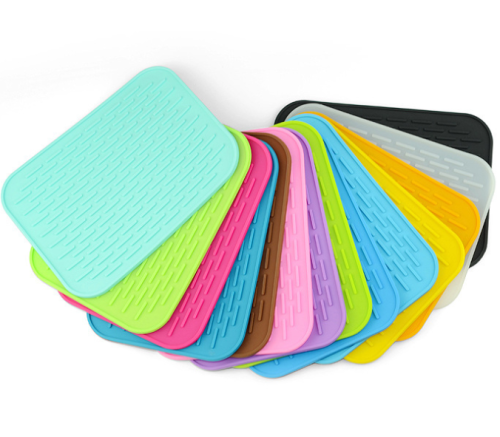 cross-border silicone insulation placemat european anti-scald pan mat dining table water draining pad