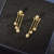 Korean Fashion Earrings Sterling Silver Needle Small Balls Stud Earrings Three-Dimensional Tassel Earrings Exquisite Refined Grace All-Match Earrings for Women