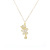 INS Style Bear Necklace Female Plated 14K Gold Micro Inlaid Zircon Simple Niche Design Clavicle Chain Jewelry Wholesale