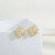 Korean Style Leaf Zircon Stud Earrings for Women Sterling Silver Needle Small and Simple Internet Influencer All-Match Earrings Temperament Opal Earrings