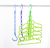 Magic Hanger Rotatable Multifunctional Five-Hole Windproof Magic Hanger Wardrobe Classification Drying Rack Storage Rack