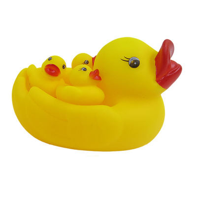 Children 'S Bathroom Bath Squeeze And Sound Water Toys Bath Stacked Duck Vinyl Mother And Child Duck