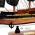 Caribbean Pirate Ship Model Decoration Creative Black Solid Wood Sailboat Hallway Study Bar Cafe Decorations