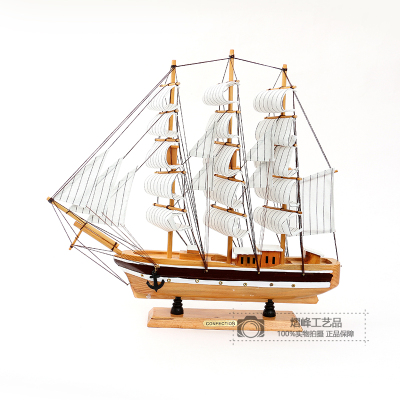 Room Decorations Boys Trendy Desk Furnishings Sailboat Decoration Boys Children's Room Home Wooden Boat Model