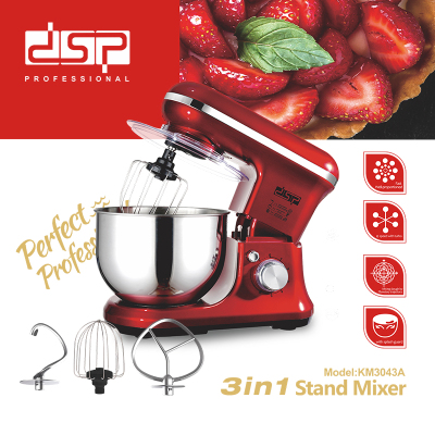 DSP Dansong household desktop electric egg beater mixer and dough mixer high power 5.5L milk foam kneading chef machine