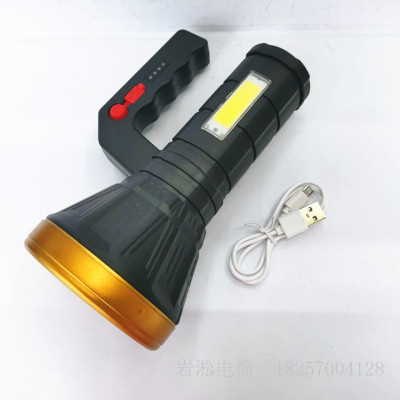 Cross-Border New Arrival Led Strong Light Searchlight Built-in Battery Charging Explosion-Proof Patrol Power Torch