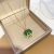 Cowherd and Weaving Girl Imitation Yellow Gold Inlaid with Jade Pendant Clavicle Necklace Temperament Alluvial Gold Necklace No Color Fading Girlfriend Gift