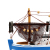 16cm Fishing Boat Decoration Ship Model Creative Living Room Storage Rack Table Decoration Decoration Wooden Boat Sailing Boat Small Gift