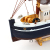 28cm Fishing Boat Sailing Model Decoration Mediterranean Style Solid Wood Craft Boat Smooth Sailing Boat Fishing Boat