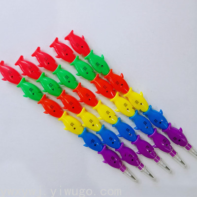 Section Pen Sharpening-Free Pencil 6 Section Small Fish Shape Pencil Crayon