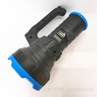 Cross-Border New Arrival T6 Strong Light Searchlight Built-in Battery Charging Explosion-Proof Patrol Power Torch