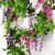 Artificial Wisteria Vine Strips Artificial Flower Tree Wedding Arch Plastic Flower Rattan Vine Pipe Air Conditioning Winding Hanging Flower