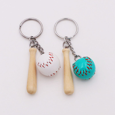 2cm Small Baseball Keychain Genuine Mini Baseball Pendant Special Wholesale Gift European and American BasCustom Factory