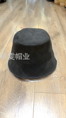 Hat Female Autumn and Winter Korean Fashionable All-Match Flannel Flat Bucket Hat