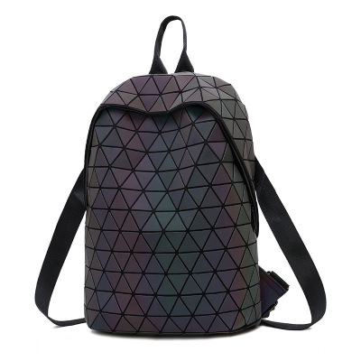 New Rhombus Women's Bag Backpack Trend Fashion Geometry Pattern Laser Bag Backpack Factory Direct Sales Exclusive for Cross-Border