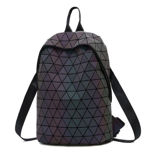 New Rhombus Women‘s Bag Backpack Fashion Geometric Laser Bag Backpack Factory Direct Cross-Border exclusive