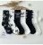 Butterfly Socks for Women Spring Summer Mid-Calf Length Socks Ins Black and White Legs Bunching Socks Street Sports Trendy Stockings Women